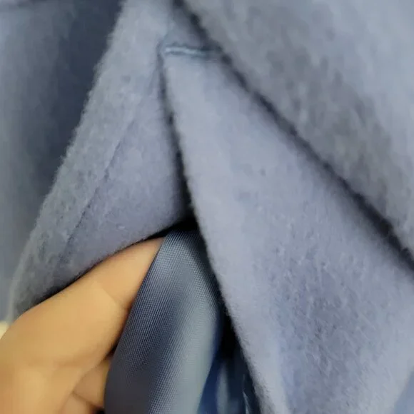 Zimmermann Fringe Wool Wrap Coat Periwinkle 1 Small